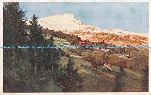 R506774 Berge Bäume Landschaft Gemälde Postkarte E Marchioro V Uff Censura Be