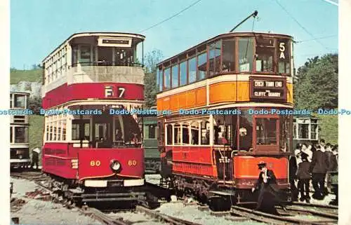 R508162 Glasgow 812 und Johannesburg 60 beide Wagen Straßenbahn Museum Crich Prescott
