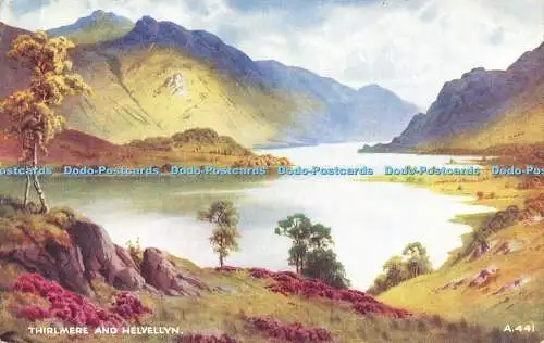 R505163 Thirlmere und Helvellyn Valentine Art Farbe E H Thompson