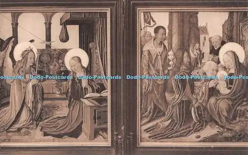 R508205 Maitre inconnu ec all du XVe s LAnnonciation LAdoration des Mages Bruges