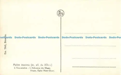 R508205 Maitre inconnu ec all du XVe s LAnnonciation LAdoration des Mages Bruges