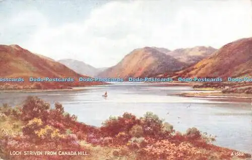 R505187 Loch Striven From Canada Hill Valentine Art Farbe B F C Parr 1947