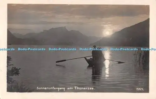 R506898 Sonnenuntergang am Thunersee 13225 Wehrliverlag Kilchberg b Zürich 1925