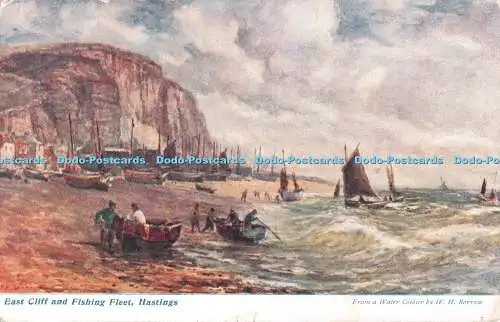 R506901 East Cliff and Fishing Fleet Hastings W H Borrow B and W Series 1904