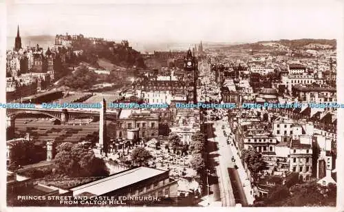 R505334 Edinburgh Princes Street und Castle von Calton Hill M und L National Se