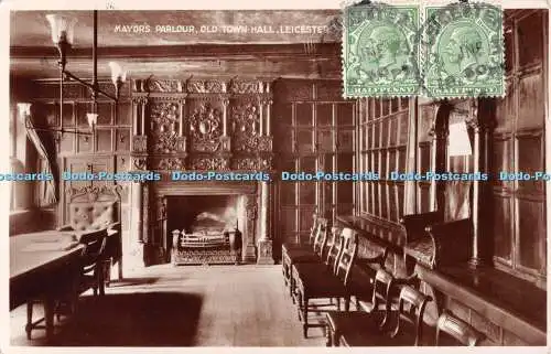 R507002 Leicester Old Town Hall Mayor Parlour Valentine RP 1914