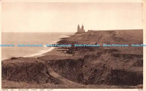 R505402 Herne Bay Reculver From East Cliff Photochrom