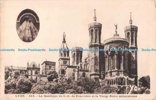 R507167 Lyon La Basilique de N D de Fourviere et la Vierge Noire miraculeuse J C