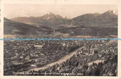 R507186 Innsbruck gegen Suden mit Serles 2719 m u Nockspitze 2406 m Chizzali K T