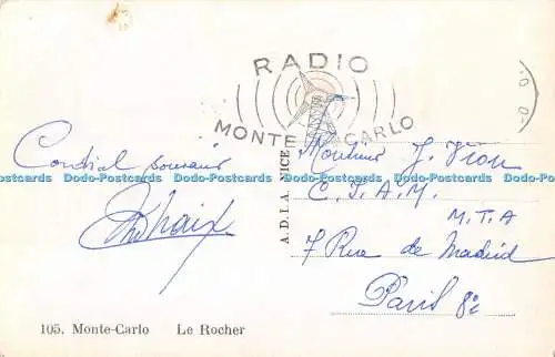 R505624 Monte Carlo Le Rocher A D I A Radio Monte Carlo