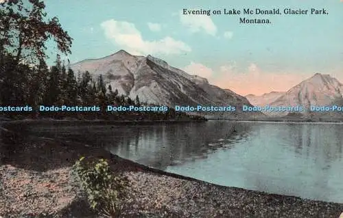 R508676 Abend am Lake Mc Donald Glacier Park Montana Chas E Morris Great Falls