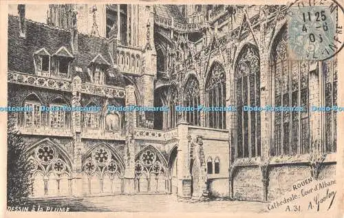 R505664 Rouen Cathedrale Cour d Albane A Goulon Dessin a la Plume