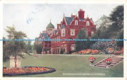 R508738 Sandringham House and Gardens mehrfarbiges Aquarell H Coates Nene Serie