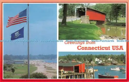 R508759 Grüße aus Connecticut USA Verfassungsstaat James Blank D und S Di