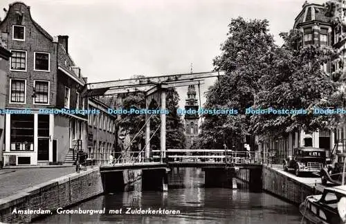 R507421 Amsterdam Groenburgwal met Zuiderkerktoren J G v Agtmall Van Leer No 19