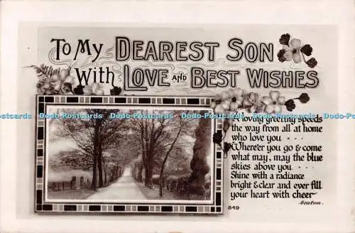 R507503 To My Dearest Son With Love and Best Wishes Road