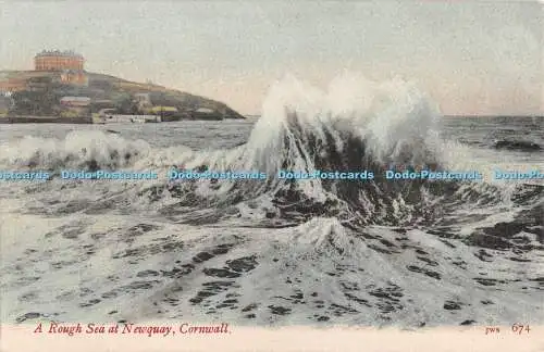 R507532 Cornwall A Rough Sea at Newquay J Welch