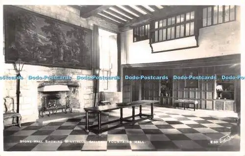 R506072 Stone Hall Showing Minstrels Galley Fountains Hall Walter Scott RP