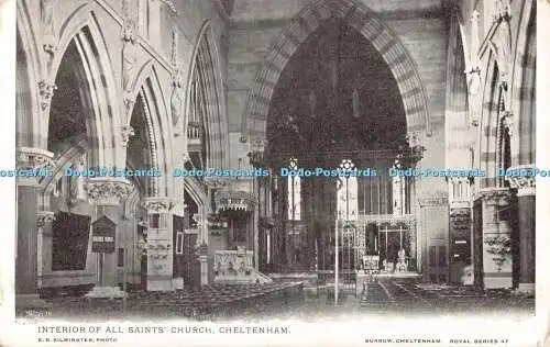 R506074 Cheltenham Interior of All Saints Church Burrow Royal Series 47 E B Kilm