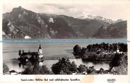 R507783 Gmunden Schloss Ort mit Schlafender Griechin F E Brandt RP