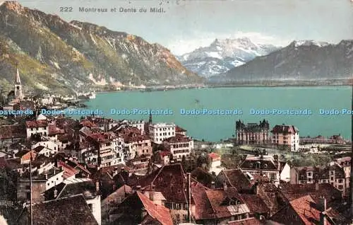 R510613 Montreux et Dents du Midi Phototypie