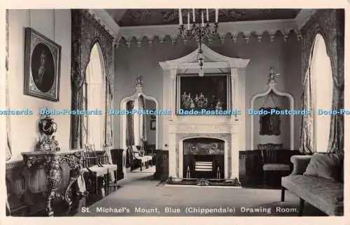 R509186 St Michael Mount Blue Chippendale Salon St Aubyn Estates J Salmon