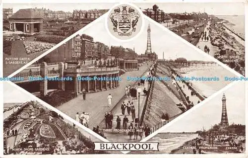 R509310 Blackpool Three Promenades N S Putting Green and Gardens Ministry of Sup