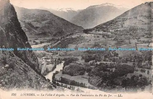 R510841 Lourdes La Vallee d Argeles Vue du Funiculaire du Pic Jer LL 156