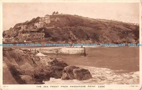 R509392 Looe The Sea Front from Hannafore Point Tuck 1949
