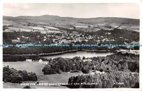 R509401 Loch Faskally und Pitlochry J B aus der Vogelperspektive weiß Best of All Seri