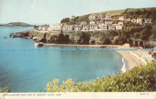 R513341 Looe Hannafore Point and St George Island Jarrold Cotman Color 1959
