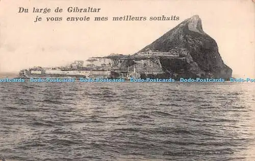 R511145 Du large de Gibraltar je vous envoie mes meilleurs souhaits