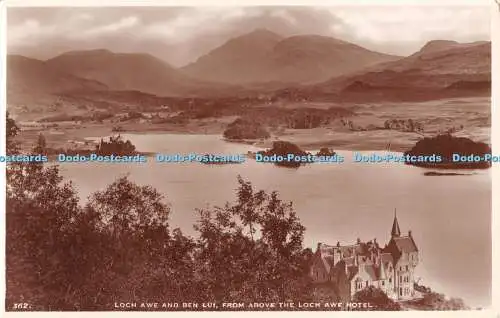 R513351 Loch Awe and Ben Lui from Above the Loch Awe Hotel J B White Best of All