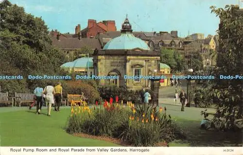 R509785 Harrogate Royal Pump Room und Royal Parade von Valley Gardens E T W Den
