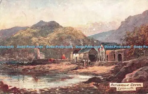 R509954 Lynmouth Picturesque Devon Tuck Oilette 7777