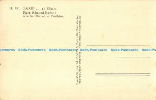 R513646 Paris En Flanant Place Edomond Rostand Rue Soufflot et le Pantheon Yvon