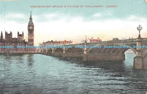 R509961 London Westminster Bridge and Houses of Parliament G D and D L