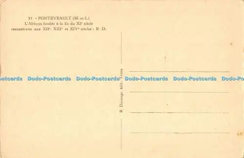 R511498 33 Fontevrault M et L LAbbaye fondee a la fin du XIe siecle reconstruite