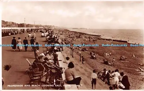 R510081 Hove Promenade and Beach looking East Shoesmith and Etheridge Norman RP