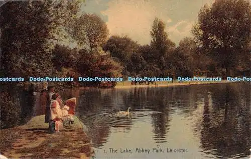 R510114 Leicester Abbey Park The Lake T E S L Serie 1911