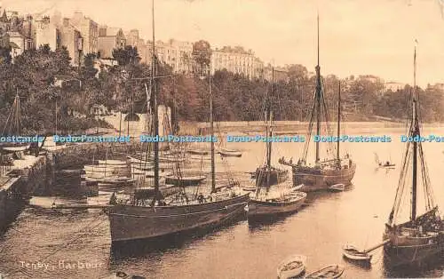 R513822 Tenby Hafen Postkarte