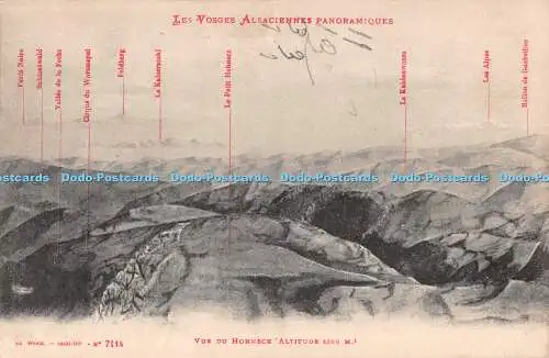 R511710 Les Vosges Alsaciennes Panoramique Vue du Hohneck Ad Weick No 7114