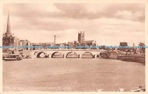 R511730 Worcester Cathedral and Bridge F Frith