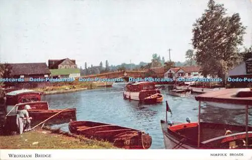 R511803 Norfolk Broads Wroxham Bridge J Salmon 1954