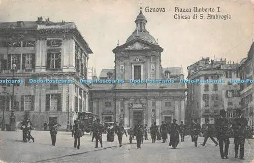 R511827 Genova Piazza Umberto I Chiesa di S Ambrogio F Cali