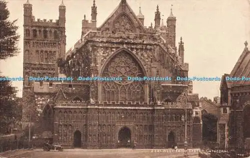 R511834 Exeter Cathedral West Front J Salmon Sepio Style 1936