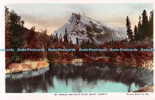 R514164 Mt Rundle and Echo River Banff Alberta Rockies Series No 86 RP Camera Pr