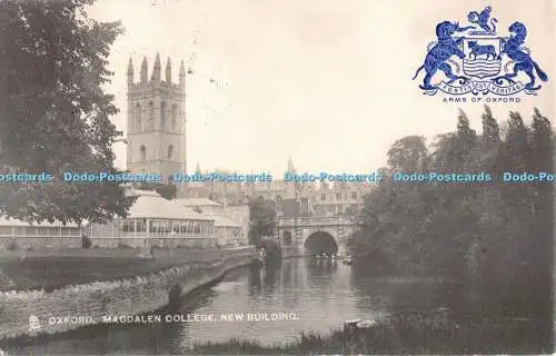 R514205 Oxford Magdalen College New Building Arms of Oxford Tuck Town and City S