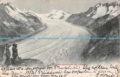 R514388 Aletschgletscher mit Jungfrau 1929 Fotoglob 1906