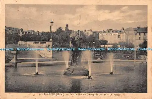 R512386 Limoges H V Les Jardins du Champ de Juillet Le Bassin La Cigogne 1940